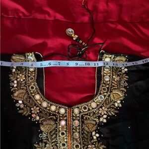 Embellished Black and Gold Top
